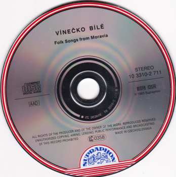 CD Břeclavan: Vínečko Bílé (Folk Songs From Moravia - Písničky Fanoša Mikuleckého)