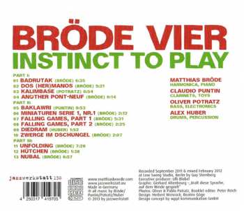 CD Claudio Puntin: Instinct To Play
