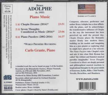 CD Carlo Grante: Piano Music: Chopin Dreams • Seven Thoughts Considered As Music • Piano Puzzlers