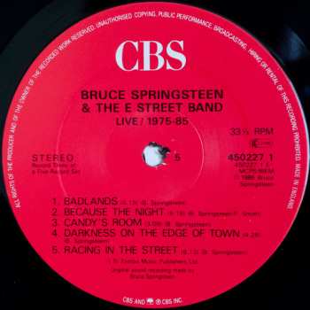 5LP/Zestaw pudełkowy Bruce Springsteen & The E-Street Band: Live 1975-85