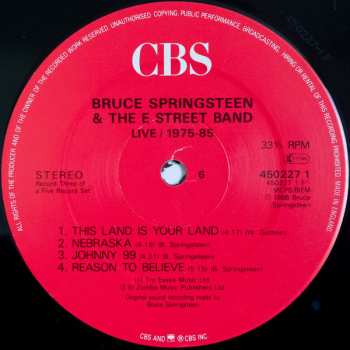 5LP/Zestaw pudełkowy Bruce Springsteen & The E-Street Band: Live 1975-85