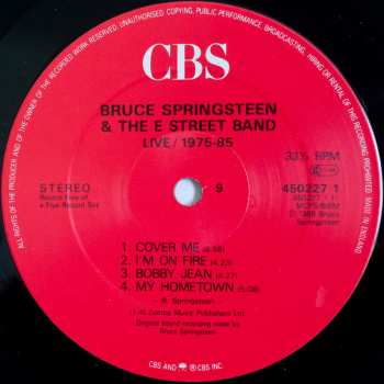 5LP/Zestaw pudełkowy Bruce Springsteen & The E-Street Band: Live 1975-85