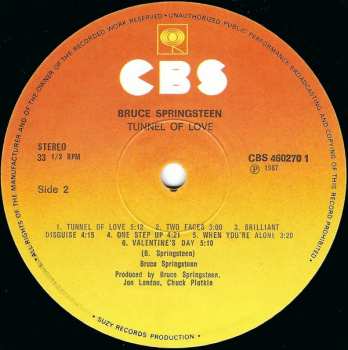 LP Bruce Springsteen: Tunnel Of Love