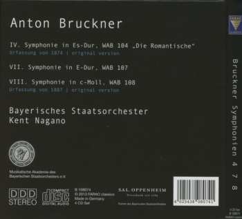 4CD/Zestaw pudełkowy Kent Nagano: Symphonien 4 7 8