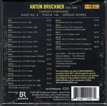 20CD/Zestaw pudełkowy Anton Bruckner: Complete Symphonies • Mass No. 3 • Psalm 146 • Organ Works