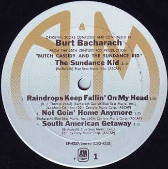 LP Burt Bacharach: Butch Cassidy And The Sundance Kid (Original Score)