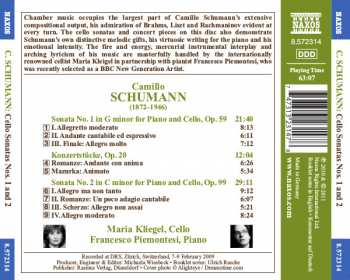 CD Maria Kliegel: Cello Sonatas Nos. 1 And 2 / Konzertstücke, Op. 20