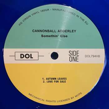LP Cannonball Adderley: Somethin' Else CLR