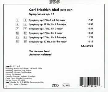 CD Hanover Band: Symphonies Op. 17 Nos 1-6