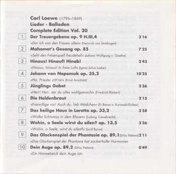 CD Carl Loewe: Lieder & Balladen - Complete Edition Vol. 20