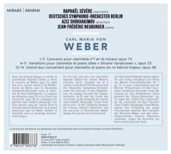 CD Carl Maria von Weber: Concerto No. 1, Opus 73; Variations, Opus 33; Grand Duo Opus 48