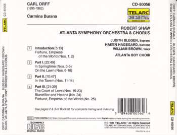 CD Atlanta Symphony Orchestra: Carmina Burana