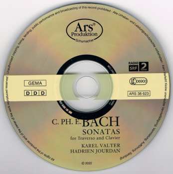 CD Carl Philipp Emanuel Bach: Sonatas For Traverso And Clavier