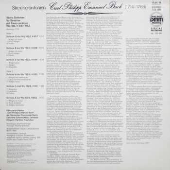 LP Carl Philipp Emanuel Bach: Streichersinfonien Wq 182 Nr.1-6