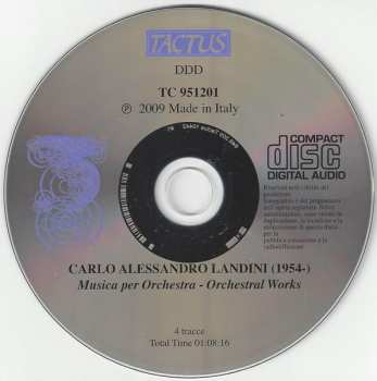 CD Carlo Alessandro Landini: Musica Per Orchestra - Orchestral Works