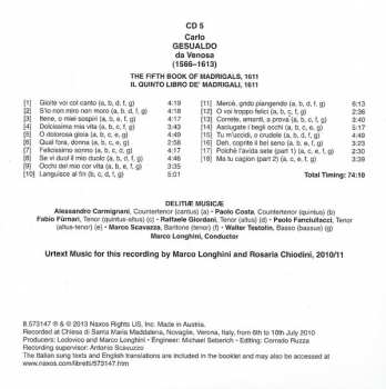 7CD/Zestaw pudełkowy Carlo Gesualdo: The Complete Madrigals