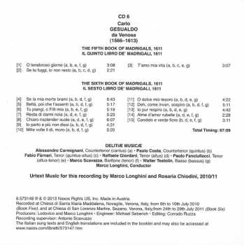 7CD/Zestaw pudełkowy Carlo Gesualdo: The Complete Madrigals