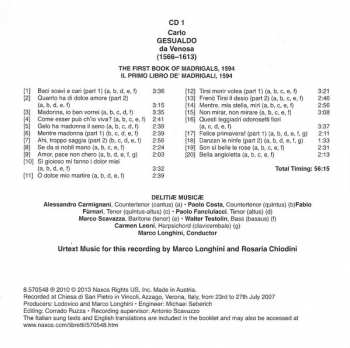 7CD/Zestaw pudełkowy Carlo Gesualdo: The Complete Madrigals
