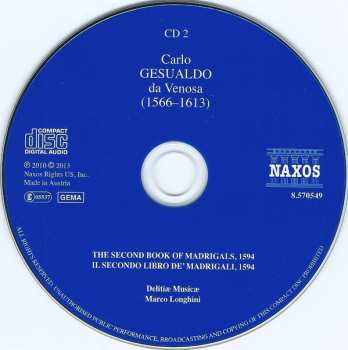 7CD/Zestaw pudełkowy Carlo Gesualdo: The Complete Madrigals