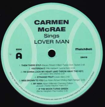 LP Carmen McRae: Sings Lover Man LTD