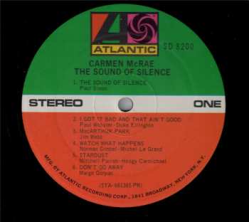LP Carmen McRae: The Sound Of Silence