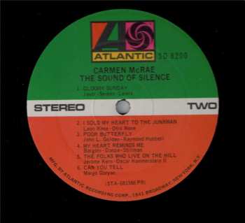 LP Carmen McRae: The Sound Of Silence