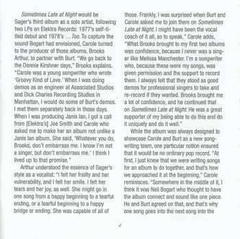 CD Carole Bayer Sager: Sometimes Late At Night