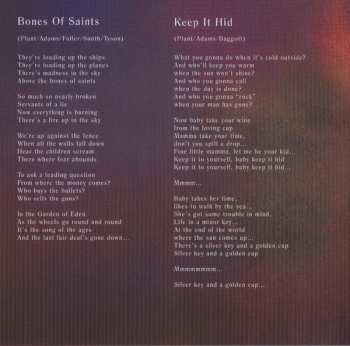 CD Robert Plant: Carry Fire