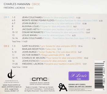 2CD Charles Hamann: Canadian Works For Oboe & Piano