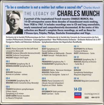 14CD/Zestaw pudełkowy Charles Munch: The Legacy Of Charles Munch