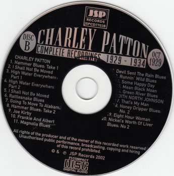 5CD/Zestaw pudełkowy Charley Patton: Complete Recordings 1929 - 1934