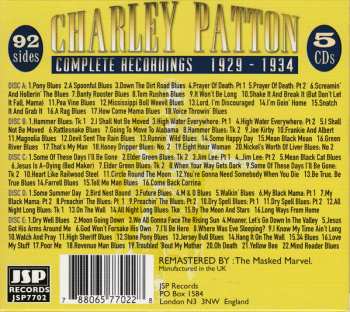 5CD/Zestaw pudełkowy Charley Patton: Complete Recordings 1929 - 1934