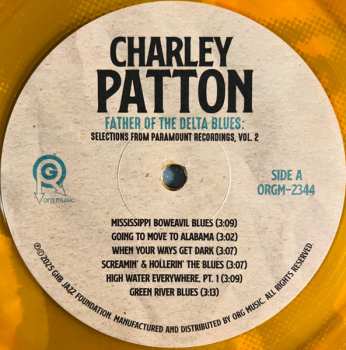 LP Charley Patton: Father Of The Delta Blues: Selections From Paramount Recordings, Vol. 2 CLR | LTD