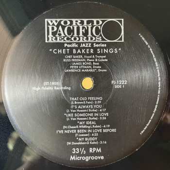 LP Chet Baker: Chet Baker Sings