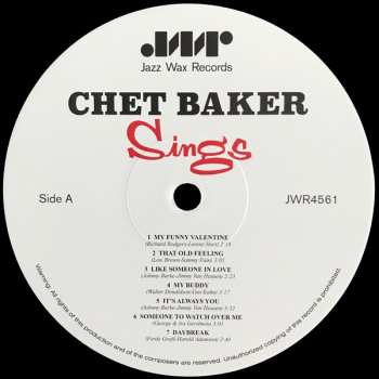 LP Chet Baker: Chet Baker Sings