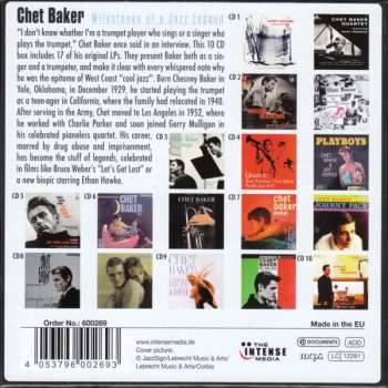 10CD/Zestaw pudełkowy Chet Baker: Milestones Of A Jazz Legend
