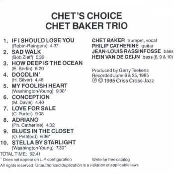 CD Philip Catherine: Chet's Choice