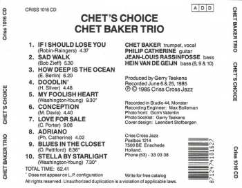 CD Philip Catherine: Chet's Choice
