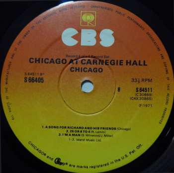 4LP/Zestaw pudełkowy Chicago: Chicago At Carnegie Hall
