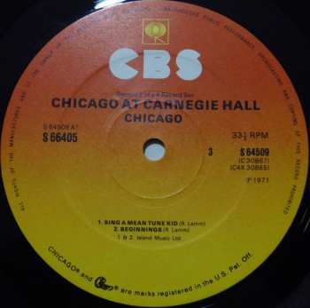 4LP/Zestaw pudełkowy Chicago: Chicago At Carnegie Hall