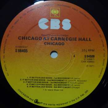 4LP/Zestaw pudełkowy Chicago: Chicago At Carnegie Hall