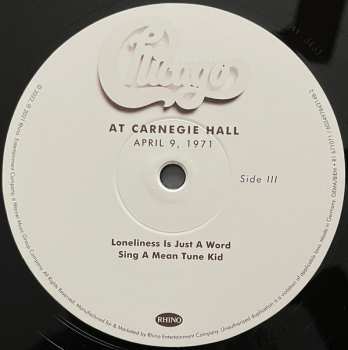 3LP/Zestaw pudełkowy Chicago: At Carnegie Hall - April 9, 1971 LTD