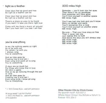 CD Return To Forever: Light As A Feather