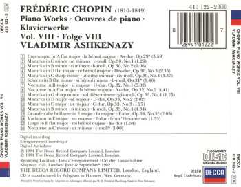 CD Frédéric Chopin: Piano Works Vol.VIII = Klavierwerke Folge VIII