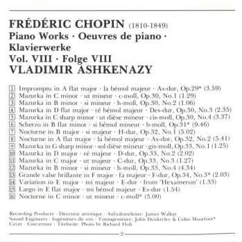 CD Frédéric Chopin: Piano Works Vol.VIII = Klavierwerke Folge VIII