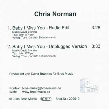 CD Chris Norman: Baby I Miss You
