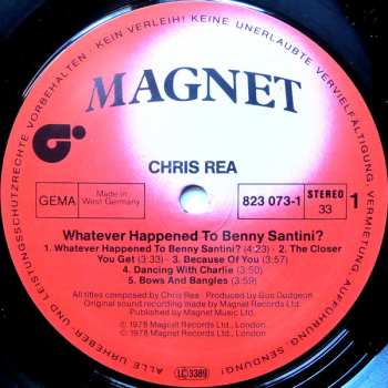 LP Chris Rea: Whatever Happened To Benny Santini?