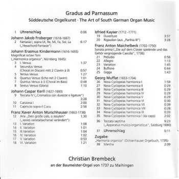 CD Christian Brembeck: Gradus Ad Parnassum / Süddeutsche Orgelkunst • The Art Of South German Organ Music