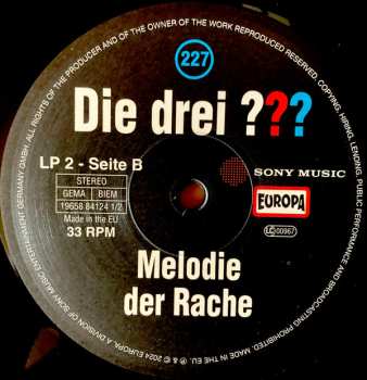 2LP Christoph Dittert: Die Drei ??? 227 - Melodie Der Rache