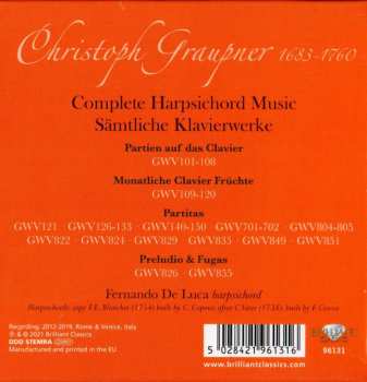 14CD/Zestaw pudełkowy Christoph Graupner: Complete Harpsichord Music = Sämtliche Klavierwerke